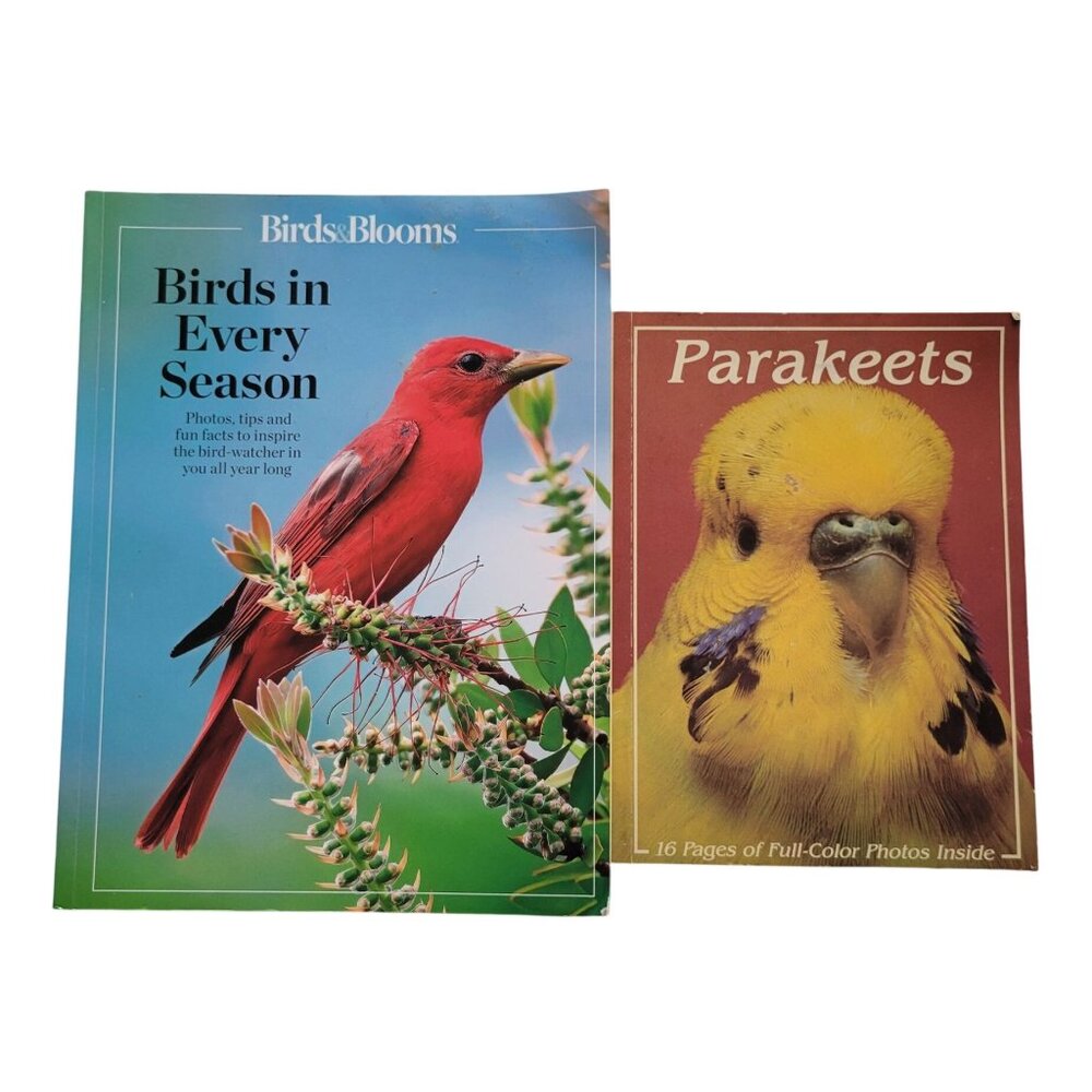Birds Blooms Parakeets Book‎ Bundle Set of 2 Educational Staging